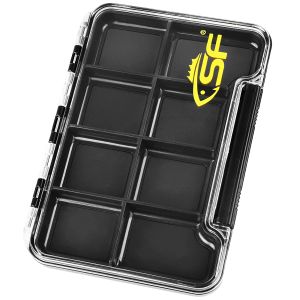 Boxes SF Fly Fishing Box Waterproof Clear Lid Slim Storage Case Multi Magnetic 8/12 Compartments for Fly Hooks Nymph Dry Fly