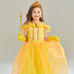 Girls summer dress new children's princess dress little girl foreign fluffy princess show skirt