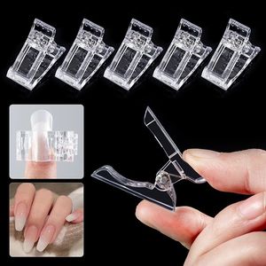 Transparent Acrylic Nail Clip 5PCS Quickily Building Tips Clips Finger Nail Gel Polish Extension UV Lamps Manicure Art Tools