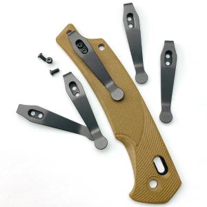 1/2 Pcs Back Clip Titanium Alloy Pocket Knife Waist Clip with screws For SRM Knives 9201/9202 Folding knife DIY Tool Accessories