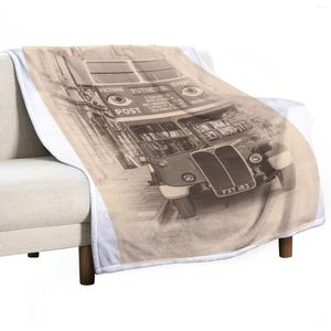 Blankets Vintage Bus Throw Blanket Bed Fashionable