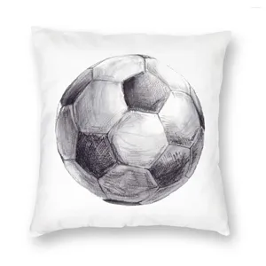 Pillow Soccer Ball Football Sports Watercolor Pillowcase Printing Polyester Cover Decoration Case Home 45 45cm