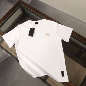 Maglietta da uomo maglietta magliette da donna da donna a manicotto casual manica corta maglietta lettere di giunzione di lussuoso tee grafico due colori