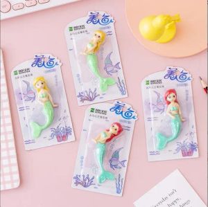 Erasers 48 PCs/lote Kawaii Mermaid Eraser