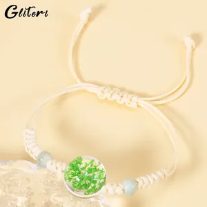 Charm Bracelets GEITERI Ethnic Style Dried Flower Tree Of Life For Women Girls Colorful Braided Hand Rope Bangles Bohemia Jewelry