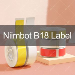 Paper Niimbot B18 PET Label Color Thermal Paper Rolls Ribbon White Black Red Blue 16 Meters Per Roll for Label Sticker Mini Printer