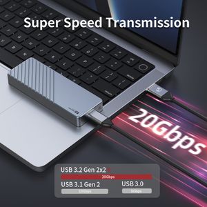 Sanzang M.2 NVME SSD корпус 20 Гбит / с USB 3.0 Тип C PCIE HD Внешний корпус USB3 M2 Крышка хранения с твердым состоянием диск жесткий диск