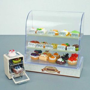 Kitchens Play Food 1 12 Scale Dollhouse Miniature Cake Store Decoration Bakery Stand Display Food Set Model Play House For Girl Gift Kitchen Toy 2443