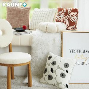 Pillow KAUNFO Flower Shape S Sofa Cover Geometric Pattern Throw Cases 1PC