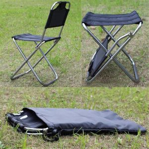 Einrichtungsgegenstände Campingstuhl Outdoor Mountainering tragbarer Hocker mit klappbarer Rückenlehne Ultraleicht Aluminiumlegierung Fischerei Mazza Mini Stuhl