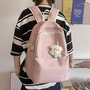Backpack 2024 Cool Girl Boy Nylon School Bag Women Solid Color Laptop College Female Leisure Travel Book Ladies Men Fashion