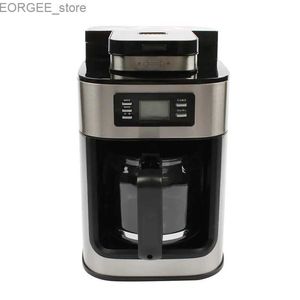 Producenci kawy DMWD 1.2L Elektryczne maszyna do kawy American Coffee Machine Automatyczny młynek do kawy z puszką na imprezę biurową cyfrową wyświetlacz 220V Y240403