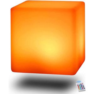 Blueye de 16 polegadas de cadeira de cubo de 16 polegadas Luz com carregamento destacável Tabela lateral de controle remoto sem fio - 16 rgb color cubo assento para decoração para festas para adultos para o jardim