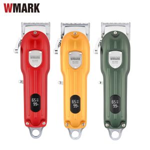 Trimmer Wmark NG2025B Allmetal Hair Clipper z stojakiem ładunku dla wyboru z wyświetlaczem LED 2500 mAh 6500 RPM 9CR18 Blade