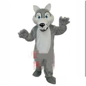 Mascot Costumes Super Cute Halloween Wolf Costume Fancy Dress Carnival Cartoon Temat dla mężczyzn Festiwal Festiwal Drop Relida