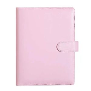 Anteckningsböcker A5 Size Pu Leather Binder Budget Wallet 6Ring Refillable Notebook Cover, Personlig planerare Bindemedel med magnetisk stängning