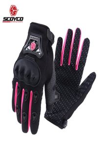 Kvinnor Motorcykelhandskar Pink Summer Breattable Mitten Racing Vacker Sexig Lycra Sportscykel Cycling Motorcykel Glove Motocross3920971