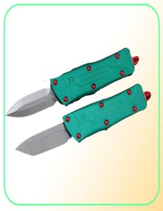 Whole Bounty Hunter AUTO Knife Tanto Blade Green Aluminum Handle Tactical Mini Pocket Folding Camping Hunting Knives5021229