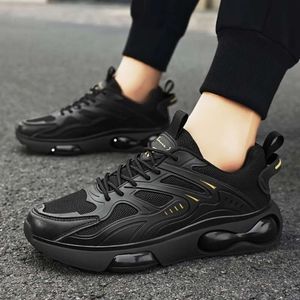 New Shock Absorbing Men's Chunky Sneakers - Comfy Non-slip Lace Up Shoes for Outdoor Activities