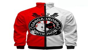 Anime Dangan Ronpa Danganronpa Mono Kuma Monokuma Black White Bear 3D Print Stand Collar Zipper Jacket Outerwear Cosplay Costume7800430