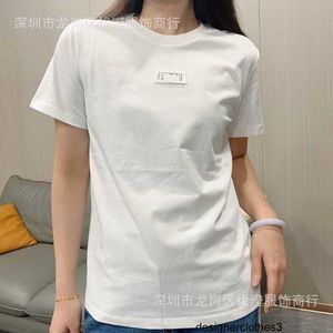 Designerin Nanyou High End 24 Sommer Pure Cottile Modes Modes Letter White Round Neck Kurzarm T-Shirt Damen Slim Top T-Shirt R0WY