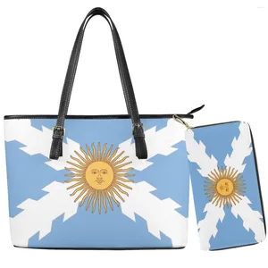 Abendtaschen Argentinien Land Flagge Goldenes Sonnenmuster Frauen Herbst Wintermarke Design Praktischer Aufbewahrung Innere Tasche