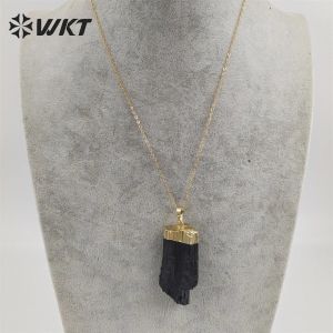 Ожерелья WTN1405 WKT 2022 Горячий стиль черный турмалиновый подвесной подвесной подвесной подвеска для женского подарка