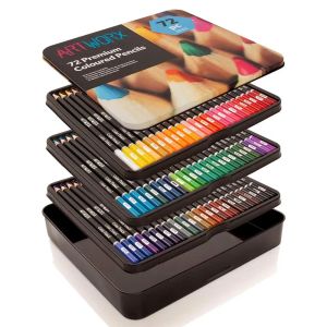 Pencils 72 Colors high quality Set Iron Box Color Pencil HB Professional Sketch For School Drawing HandPainted Sketch Art Supplies