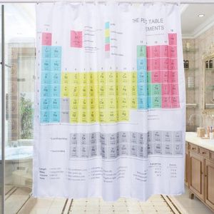 Shower Curtains Periodic Table Of Elements Prints Digital Partition Curtain Polyester Mildew Proof Waterproof Cloth