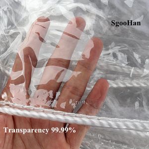 0,3 mm transparentes PVC Regendichtes Stoff Balkon Bonsai Sukkulente Pflanzen halten warm warmes Planenhundhausabdeckung wasserdichtes Tuch