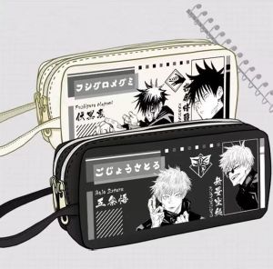Bags Anime Jujutsu Kaisen Cute Pencil Case Satoru Gojo Cosplay Student Pencil Bags Storage Bags Stationery Office Supplies Fans Gift
