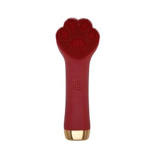 2024 Elektriskt ansiktssilikonrengöring Brush Cat Paw Vibration Massager Makeup Remover Pore Clean Face Wash Skin Care Tool Electric Ansikt