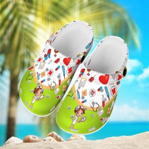 Sandals Professional Pride Medical Equipment Patterned Outwear Sandals Hospital Worked Nurse White Sole Dirt Resistant Female Male Shoes