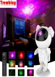 LED Galaxy Projector Starry Sky Gece Işığı Ev Odası Dekorasyon Yıldızı Astronot Projeksiyon Lambası Yatak Odası Dekoratif Kids Hediye5477153