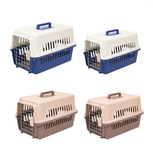 Transportador de cachorro Organizador de bolsa de pacote de viagens duras com fios com gaiola de gaiola de caixa de arame de metal para gatinhos cachorros de cachorro que viajam ao ar livre