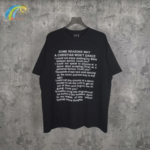 Men's T Shirts Cross Full Letters Printing Oversized ERD Shirt Men Women Cotton Short Sleeves Tee Hip Hop Black T-Shirt Tops With Tag