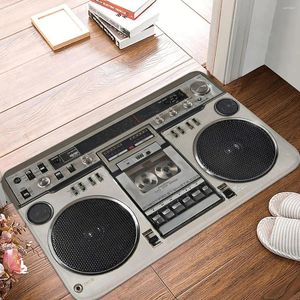 Halılar retro kaymaz halı vintage 80s Boombox Gettoblaster paspas yatak odası banyo paspesi giriş kapısı ev halı