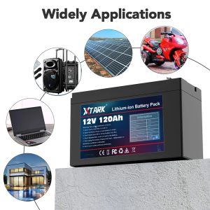 12V 120Ah Rechargeable Battery With BMS for solar energy, Fish Finder, Scooter, Light, Kids Car, with Charger lithium battery