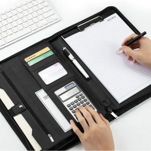 Padfolio Multifunction Document Organizer Business Portfolio A4 PU PADFOLIO Conferenza Padfolio con cerniera e calcolatrice