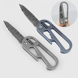 Tools Titanium Alloy Bucket Handle Folding Knife Package Apple Opener Mini Knife Portable Keychain Outdoor Survival EDC Multitool