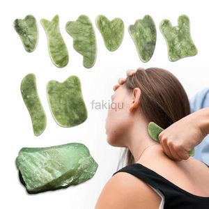 Massage Stones Rocce Natural Jade Face Massager Gua sha Stone Face Guasha Masaje Facial Board AcUPUPOINT Eye Care Spa Strumento Massage Visage 240403