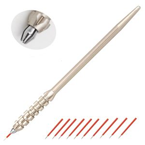 MACHINE 2017 NOVO Design Design de alta qualidade Pen de sobrancelha permanente de maquiagem Microblading caneta para agulhas redondas com lâminas de 10pcs