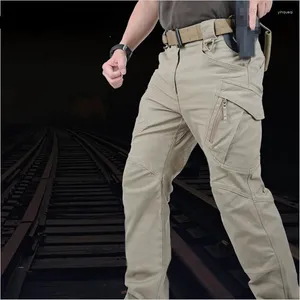 Calças masculinas 2024 IX9 City Cargo Tactical Men Combate Cockets de algodão Stream Paintball Militar Casual Troushers