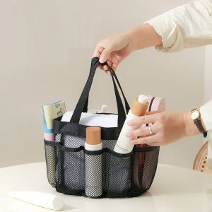 ISKYBOB Beach Bags Women Large Capacity Mesh Transparent Bag Portable Shower Swimming Gym Tote Bag Toilet Cosmetic Bag 2023 New