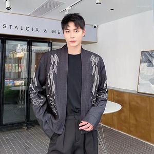 Mäns jackor Syuhgfa 2024 Spring Chinese Style Bamboo Leaf Brodery Male Jacket Casual Long Sleeve Cloting Fashion Menswear Coat