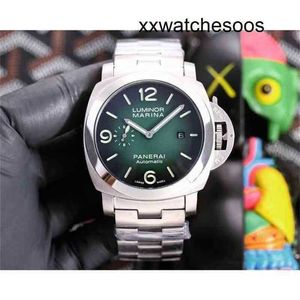 Top Clone Men Sports Watch Panerais Luminor Automatisk rörelse Movement Watch Swiss Sapphire Mirror 45mm 13mm Steel Band Brand Designers Wrist N1aj