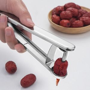 Rostfritt stål Cherry Pitters Datum Denuclearizer Fruit Core Seed Remover Artifact Cherry Jujuube Creative Home Kitchen Tools