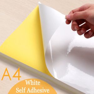 Paper A4 A5 Adesivo bianco autoadesivo Matte Glossy LABLE Foglio di carta per stampanti a getto d'inchiostro Stampanti laser