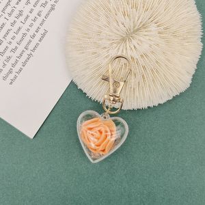 Creative Cute Rose Keychain Love Heart Pendant Eve