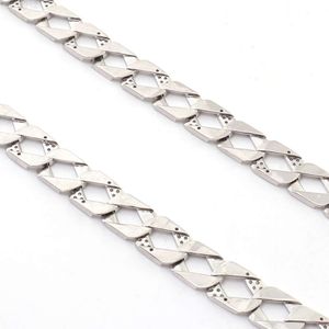 Provence Jewelry customized iced out 9k white gold mossinate cuban link diamond chain necklace